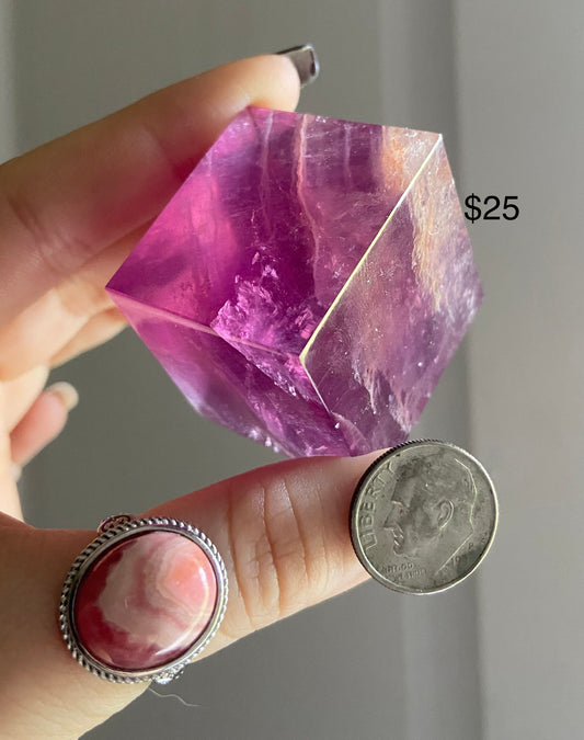 Fluorite floating cube