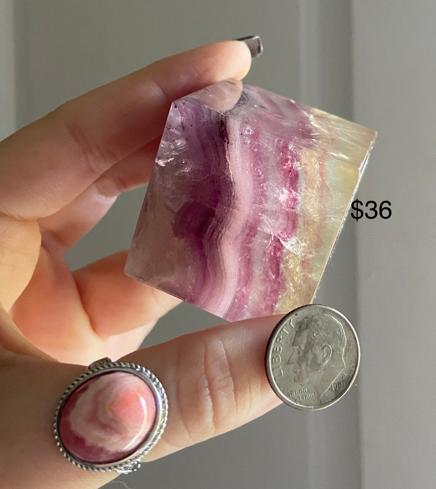 Fluorite floating cube