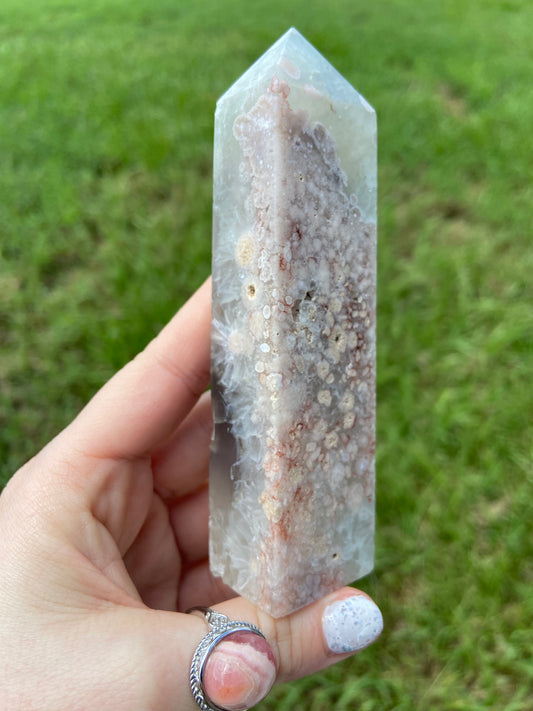 Green Quartz w/ Flower Agate