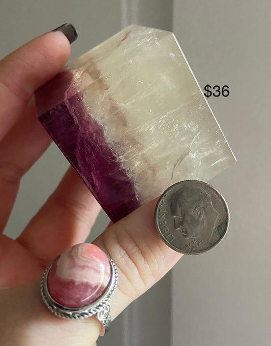 Fluorite floating cube