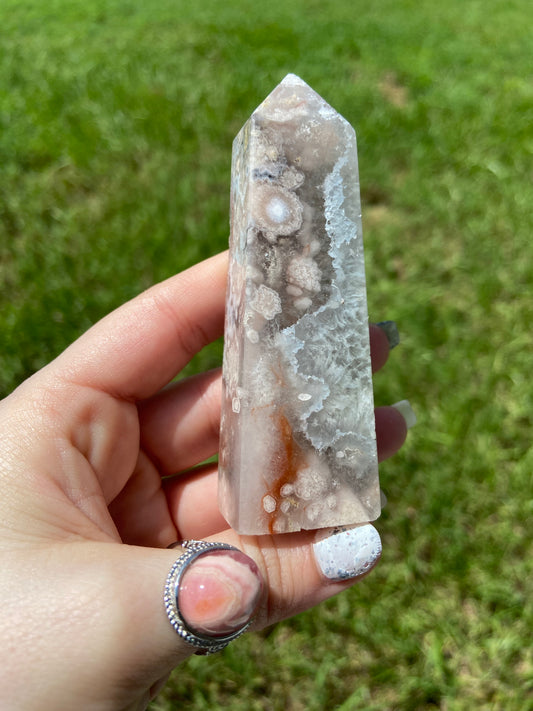 Green Quartz w/ Flower Agate