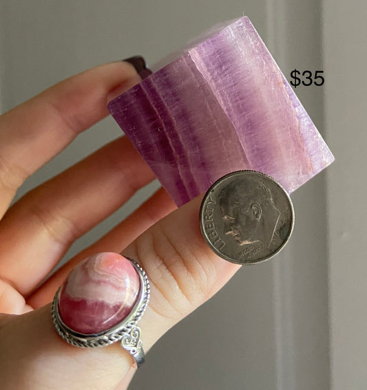 Fluorite floating cube