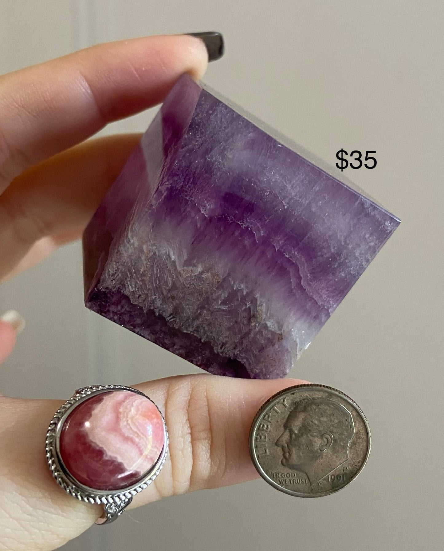 Fluorite floating cube