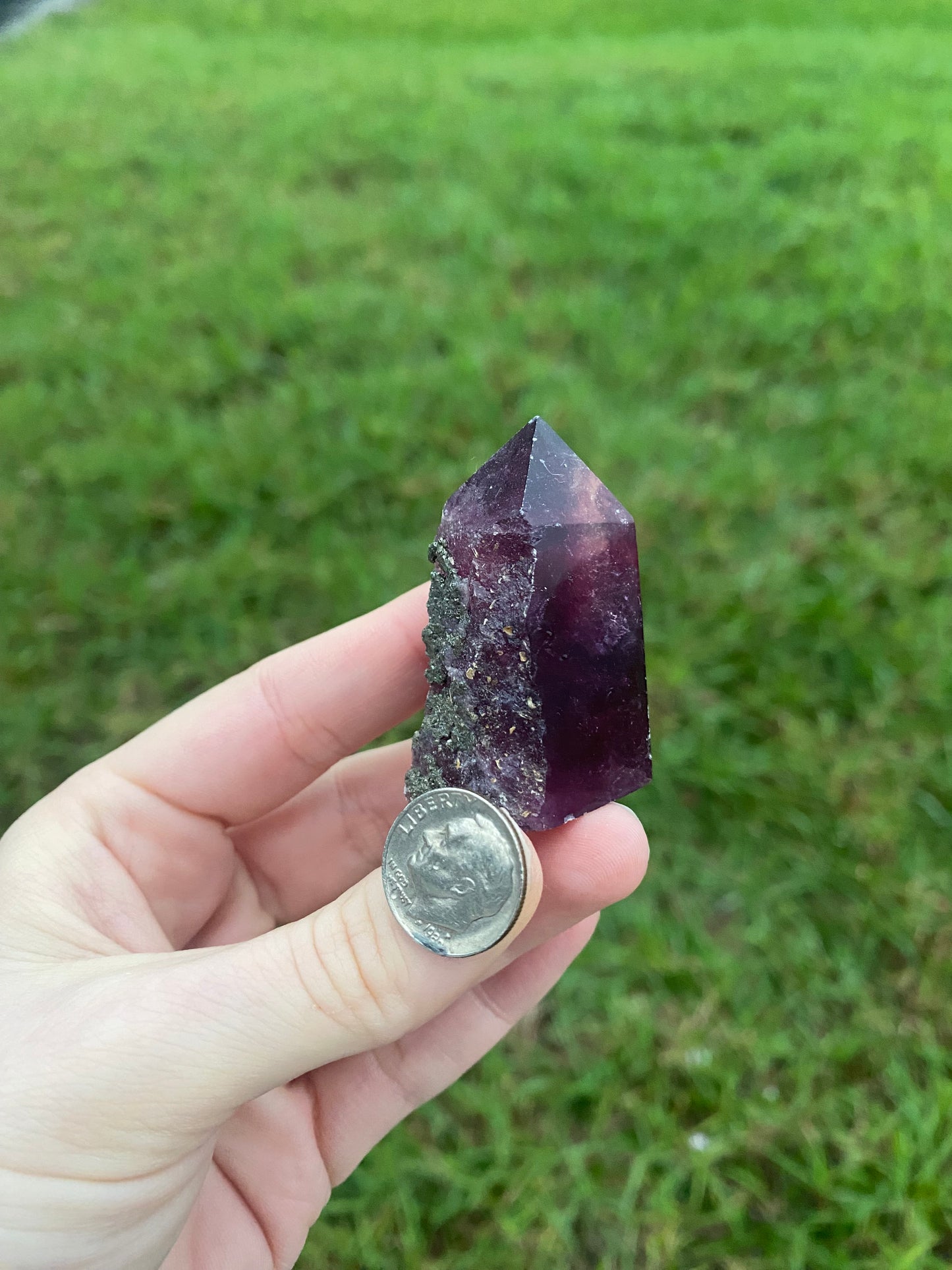 Magenta Fluorite w/ pyrite